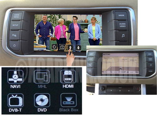 Range Rover/Land Rover/Jaguar TouchPlus Plug and Play Multimedia Interface with Touch screen TV/SatNav Range Rover/Land Rover/Jaguar TouchPlus Plug and Play Multimedia Interface with Touch screen TV/SatNav